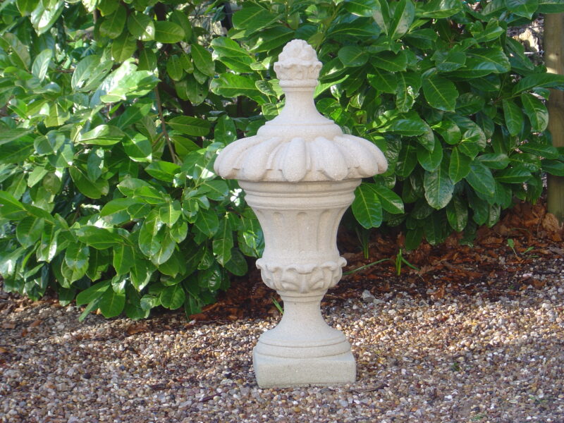 Cast stone urn finial, Windsor urn