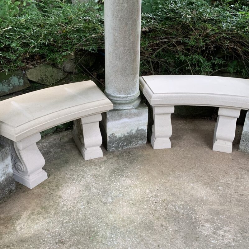 Scrolled Curved Bench Seat