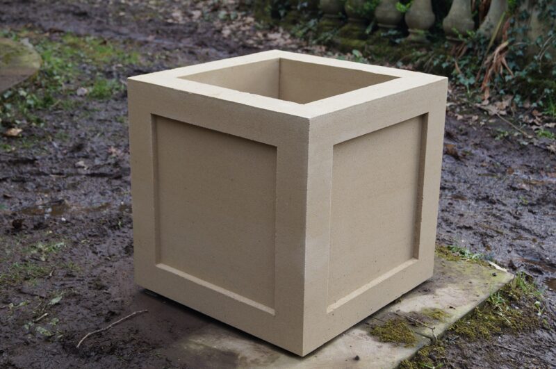 Cast stone planter, large box