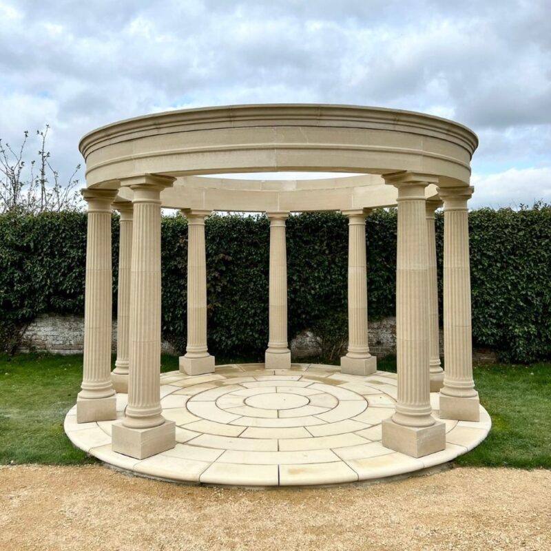 10 column cast stone garden temple