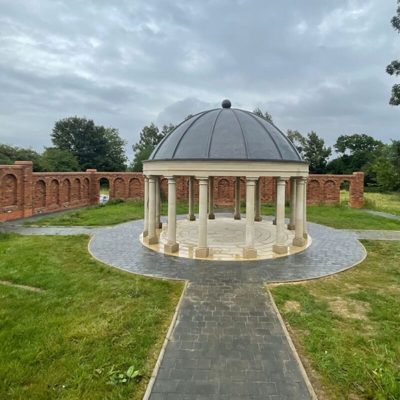 16 column cast stone garden temple