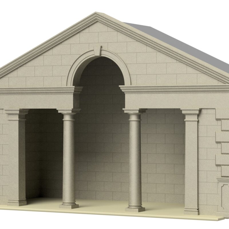 Arched Pavilion 3D Rendering side view from Pavilions & Garden Buildings