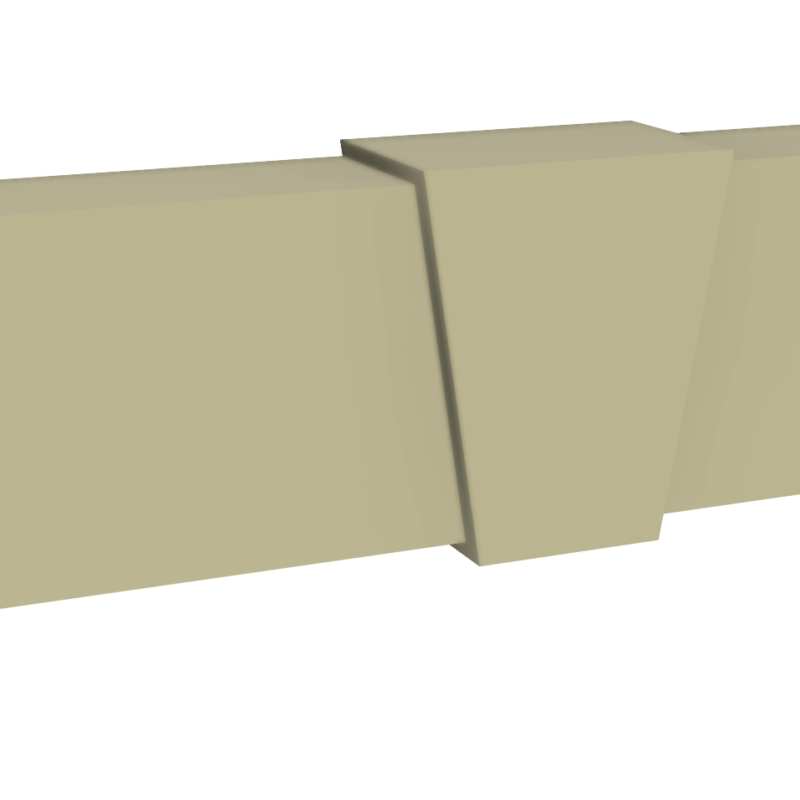 cast stone window head chamfered with keystone