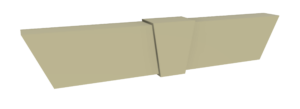 cast stone window head chamfered with keystone