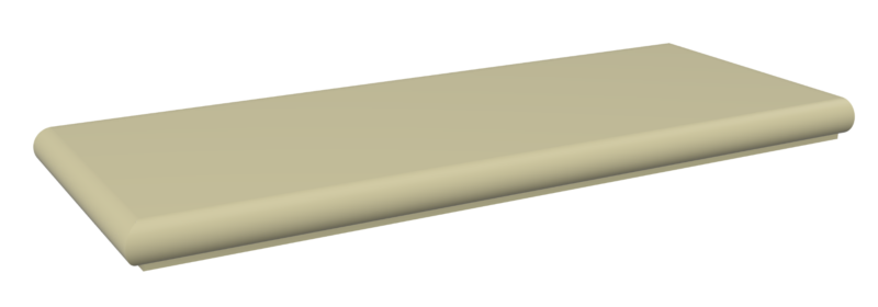 Cast stone steps left hand return 360mm