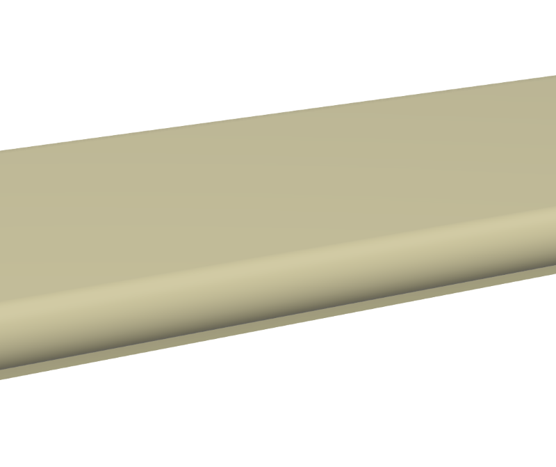 Cast stone steps left hand return 360mm