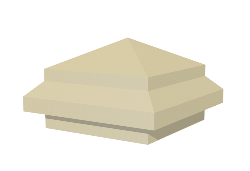 Cast stone pier cap 400mm 3D rendering