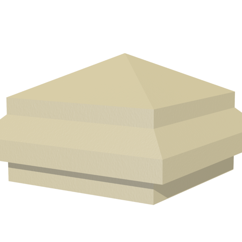 Cast stone pier cap 400mm 3D rendering
