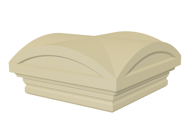 Cast stone pier cap 520mm 3D rendering