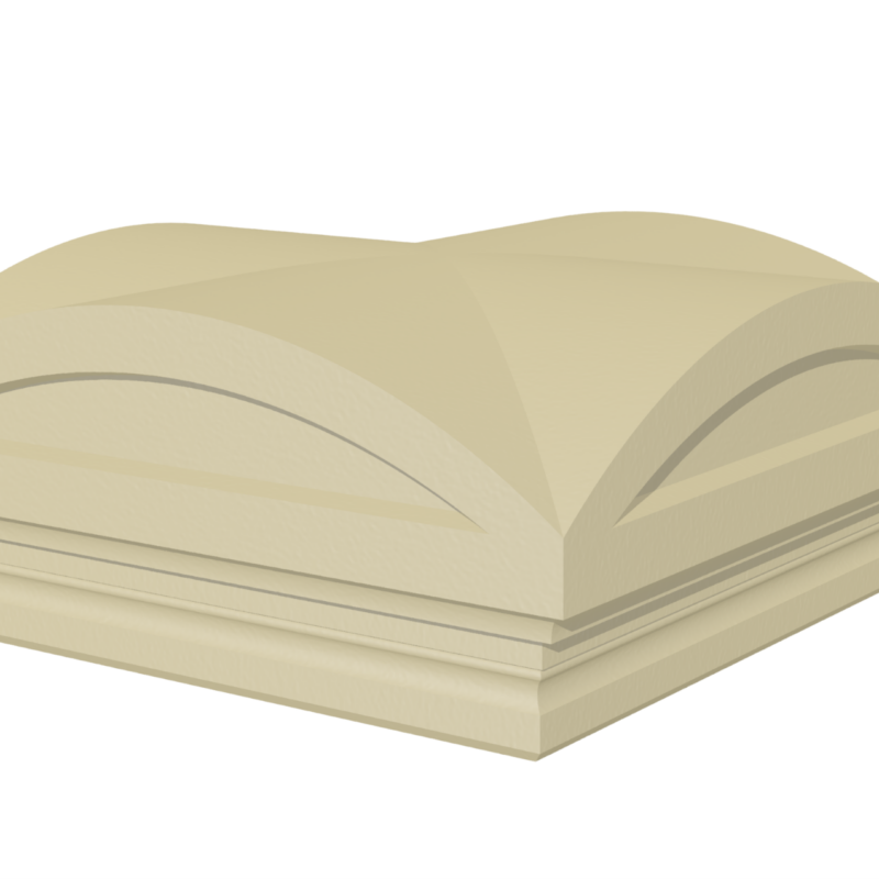 Cast stone pier cap 520mm 3D rendering