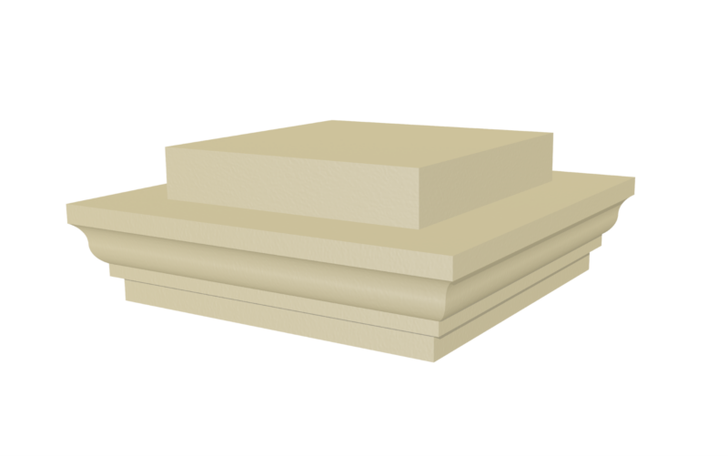 Cast stone pier cap 540mm 3D rendering