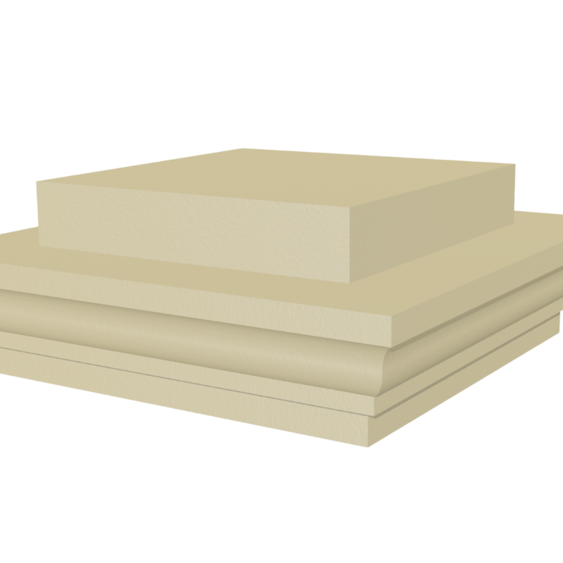 Cast stone pier cap 540mm 3D rendering
