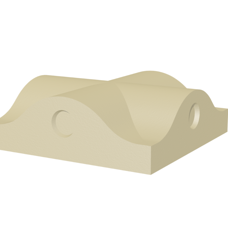 Cast stone pier cap 600mm 3D rendering