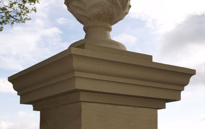 Cast stone pier cap 620mm in Portland