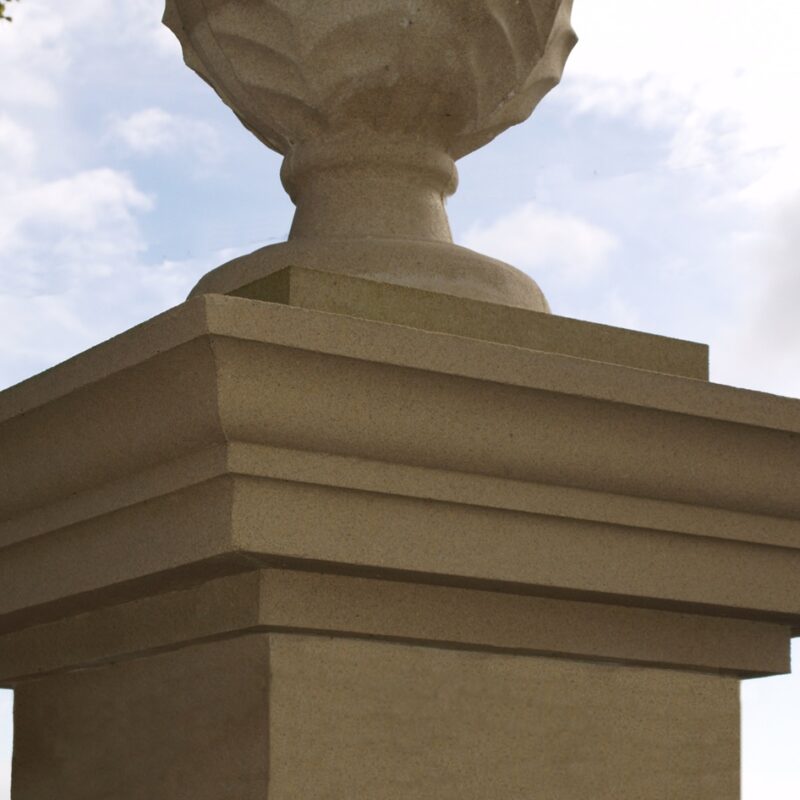 Cast stone pier cap 620mm in Portland