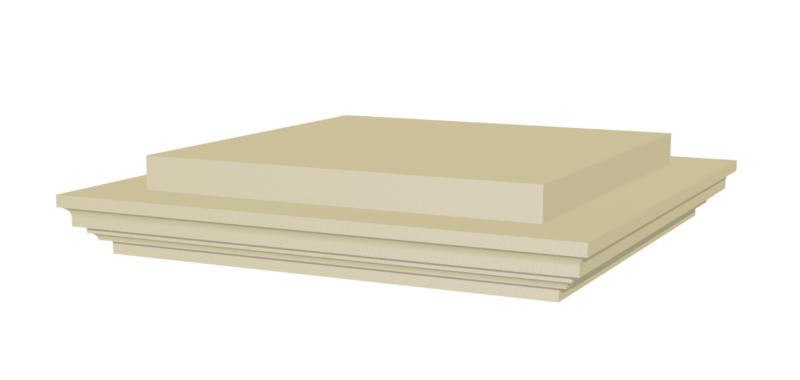 Cast stone pier cap 940mm 3D rendering