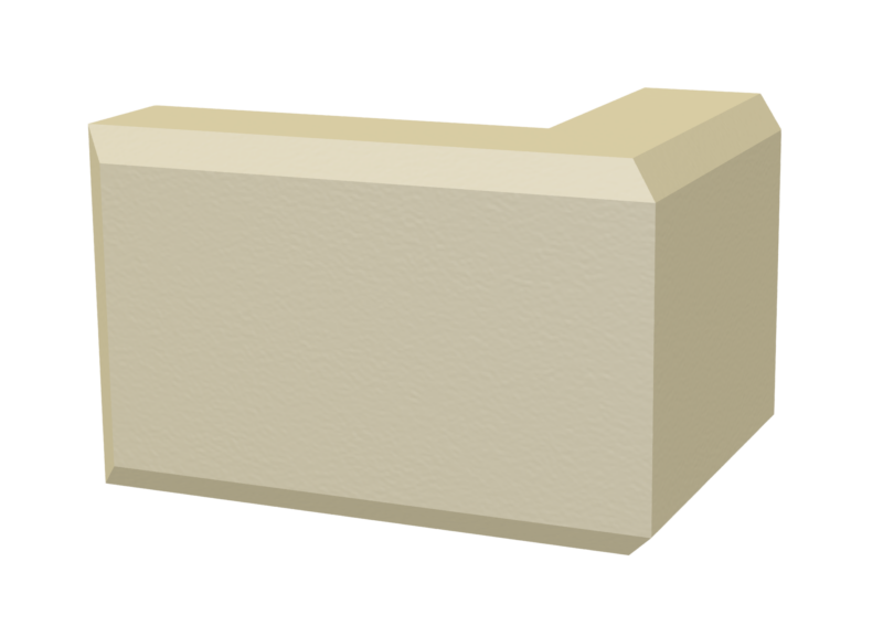 chamfered cast stone quoins 4-brick 3D rendering