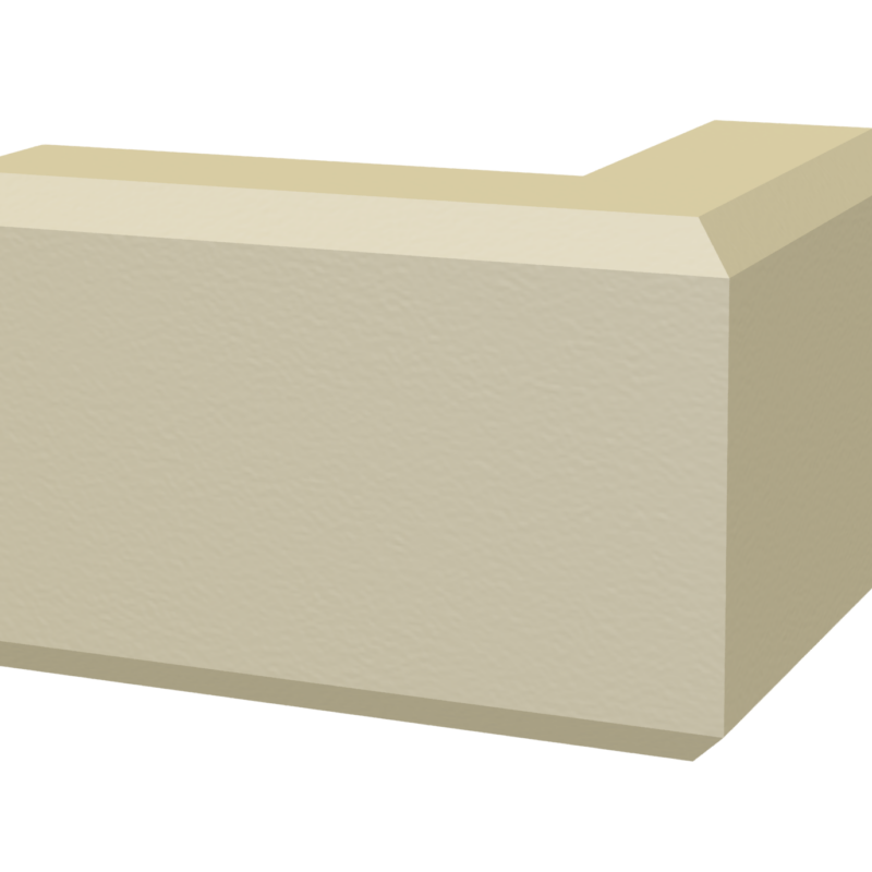 chamfered cast stone quoins 4-brick 3D rendering