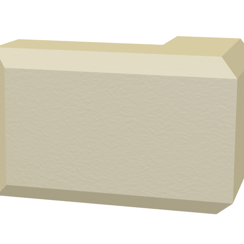 chamfered cast stone quoins 3-brick 3D rendering
