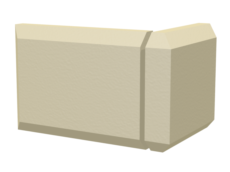 cast stone quoin slips 3-brick 3D rendering
