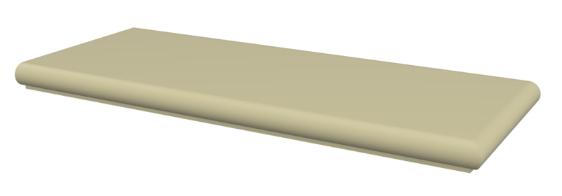 Cast stone steps right hand return 360mm