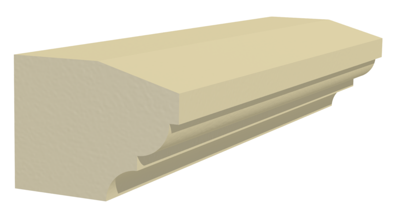 Cast Stone String Course S30-140mm 3D rendering