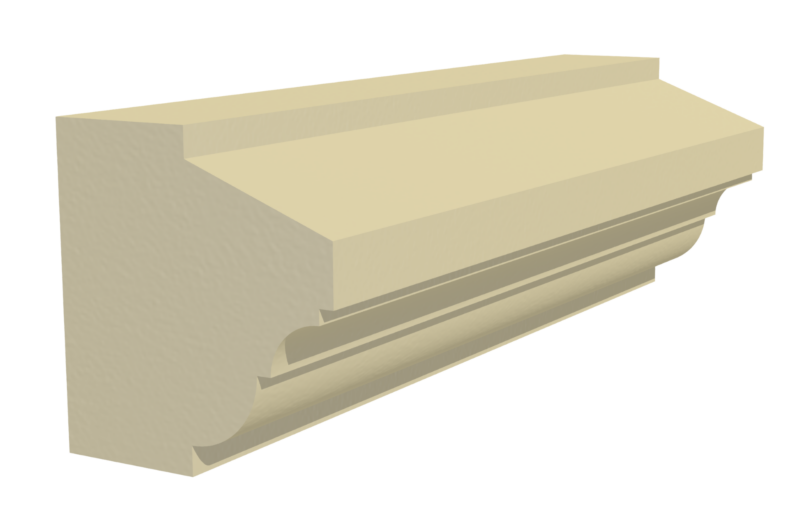 Cast Stone String Course S30-215mm 3D rendering